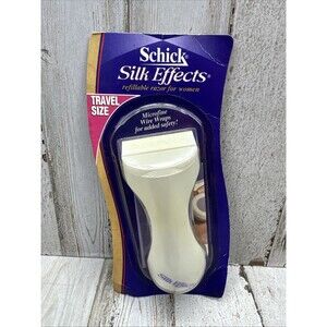 Vintage Schick Silk Effects Travel Size Women’s Razor and Cartridge 1997 NOS NEW